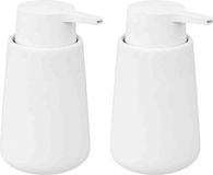5five Zeeppompje/dispenser - 2x - keramiek - wit - 250 ml