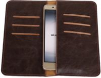 Best Cases Mocca Pull-up Large Pu portemonnee wallet voor Huawei Honor 6 Plus