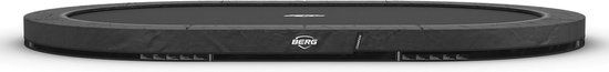 BERG SPORTS Grand Champion InGround 470 Trampoline - Ovaal - AirFlow Pro Springdoek - TwinSpring - Grijs