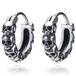 Mendes Lookinggoodtoday Heren oorringen van edelstaal zilverkleurig met skulls