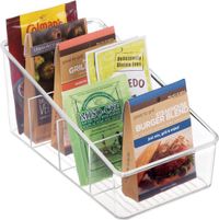 IDesign Conteneur de rangement divisé - Organiseur de réfrigérateur - Sans BPA - 1 pièce - Transparent - Plastique