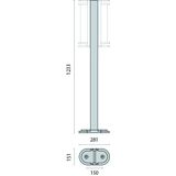 Performance in Lighting Lichtmast | NIKKO+45 MAST H1200 GRIJS-Mast 45 1233 mm