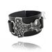 Alchemy Gothic THUNDERHAMMER Zilverkleurig/Zwart Leren Koordarmband