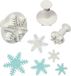 PME Sneeuwvlok plunjer snijmachines - Set van 3 - Klein - Medium - Grote maten - Wit