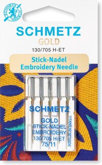 Schmetz Gold borduurnaalden 90/14 - 5 stuks