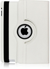 Stuff Certified Leren Vouwbare Cover voor iPad 4 - Multifunctioneel Hoesje Case Wit