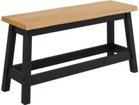 vidaXL Eetbank EKAI Zwart 91,5 x 29 x 45,5 cm Massief grenenhout