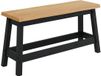 vidaXL Eetbank EKAI Zwart 91,5 x 29 x 45,5 cm Massief grenenhout