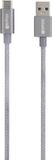 Skross USB-kabel USB 3.2 Gen1 (USB 3.0 / USB 3.1 Gen1) USB-A stekker 1.20 m Space grijs Rond, Flexibel, Stoffen mantel
