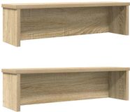vidaXL Keukenrek stapelbaar 2 stuks 60x15x16 cm Sonoma eiken MDF
