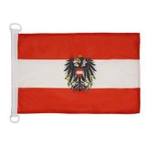 AZ FLAG Bootvlag Oostenrijk met adelaar 45x30 cm Plastic Ringen