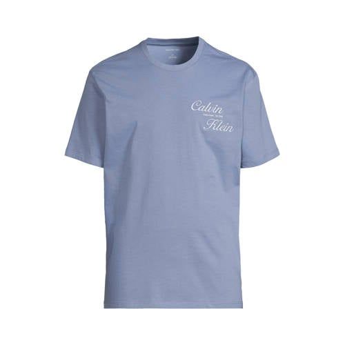 CALVIN KLEIN JEANS regular T-shirt met backprint blauw