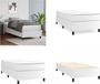 vidaXL Cadre de lit sommier tapissier, blanc, 80x200 cm, similicuir