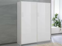 Mobistoxx Armoire SALSA blanc laqué 2 portes coulissantes 148 cm