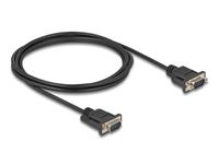 Delock Câble de connexion Série [1x fiche RS232 - 1x fiche RS232] 2 m Noir
