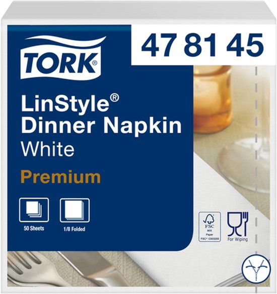 Tork Dinerservet Tork Linstyle Premium Wit 478180