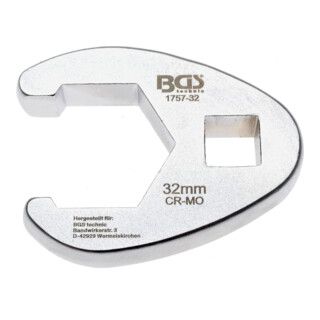 BGS Crowfoot Wrench Square Drive 12.5 mm (1/2") SW 32 mm - Quantity: 1