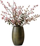Mica Decorations Plantenpot Porto - Keramiek - Donkergroen Glans / Ribbels - D30 x H50 cm