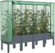 Maison Exclusive - Lit de jardin surélevé avec housse de serre, aspect rotin, 160x40x140 cm