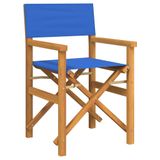 VidaXL Regisseursstoel Teakhout Blauw