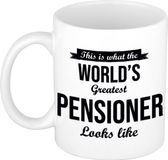 Bellatio Decorations Shoppartners Bv This is how the worlds greatest pensioner looks like mok - Keramiek - Wit - 300 ml