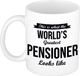 Bellatio Decorations Shoppartners Bv This is how the worlds greatest pensioner looks like mok - Keramiek - Wit - 300 ml