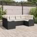 Maison Exclusive - Salon de jardin avec coussin 6 pcs Noir Poly rotin