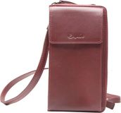 Esquire Leren Portemonnee Telefoontasje Peru Phone Wallet Bag Red Wijnrood