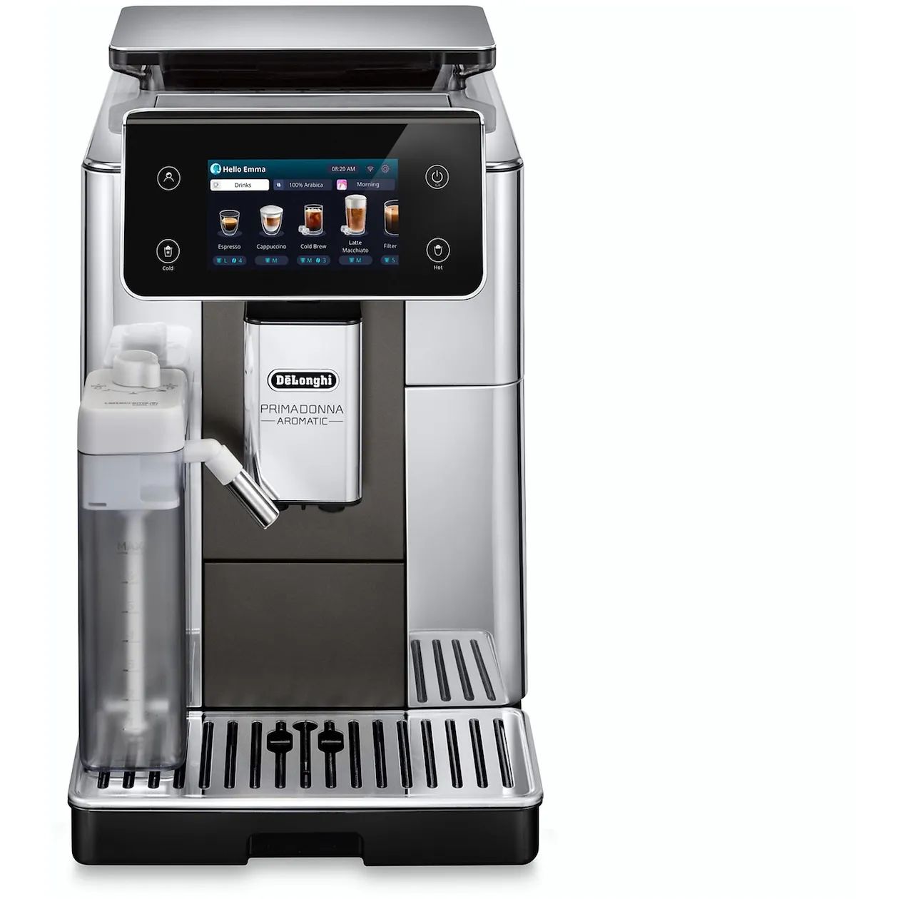 De'Longhi PrimaDonna Aromatic ECAM630.75.TSM Volautomatische Espressomachine - 2.2L - Zwart/Titanium