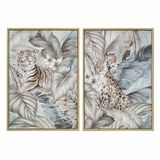 DKD Home Decor Tropisch Jungle Schilderij (2 Stuks)