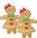 Merkloos / Sans marque Creation Gross Kersthanger/ornament -gingerbread peperkoek vrouwtje -2x st- kunststof - 11 cm
