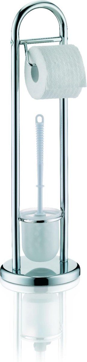 Kela Fabio Toiletrol- en wc-borstelhouder - Zilver