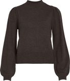 Vila Trui Viril Turtle-nk Balloon L/s Top - N 14084179 Coffee Bean Dames Maat - S