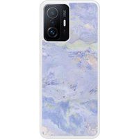 Xiaomi Mi 11T Marbre bleu Verstevigd hoesje met sublimatie bedrukking