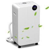 Homcom Luchtontvochtiger 12L/dag 2,1L watertank Led-display 24 uur timer Kinderbeveiliging tot 12-25 ㎡ Wit