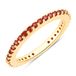Rafaela Donata Khushi Ring 925 zilver met granaat rood rond briljant geslepen minimalistische ring maat 60