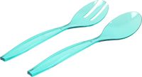 Plasticforte Sla bestek/couvert setje - turquoise blauw - kunststof - 29 cm