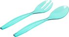 Plasticforte Sla bestek/couvert setje - turquoise blauw - kunststof - 29 cm