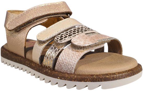 Develab 48534-479 Platte sandalen Kinderen Vrouwen Roze Smal Klittenband Leer Rubber 27