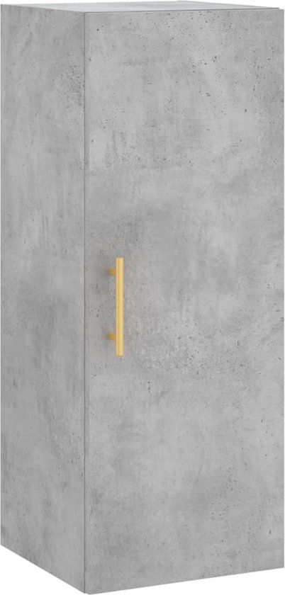 vidaXL Bovenkast - 34,5x34x90 cm - Betongrijs
