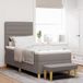 Maison Exclusive - Lit boxspring avec tête de lit, couleur taupe, 200 x 90 cm, rembourré