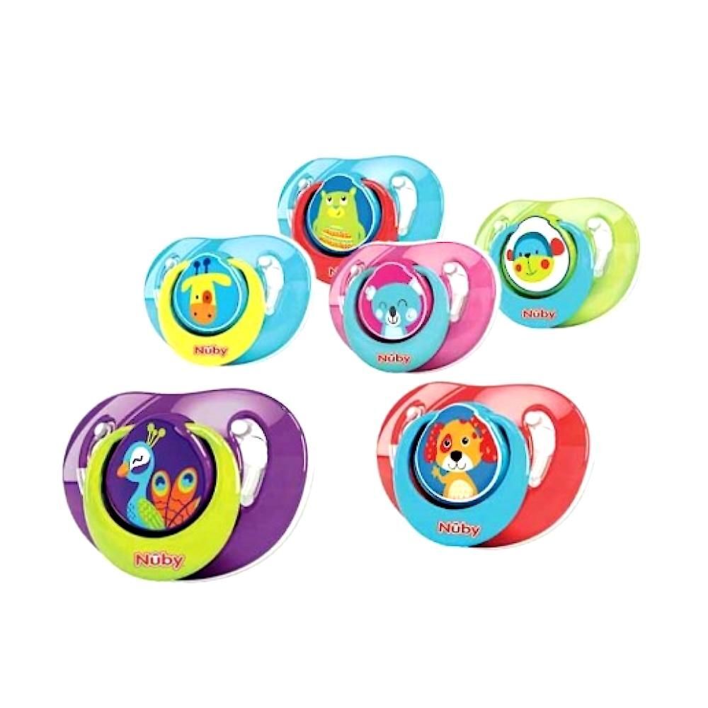 Nûby Nuby Fopspeen Orthodontisch Dierenprint 0-6 Maanden 1 st