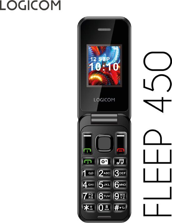 Logicom Fleep 450 Klaptelefoon Zwart