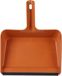 Urban Living Vuil opvang blik - kunststof - met rubber strip - 30 x 38 cm - terra - stofblik - voor stoffer en blik - extra groot