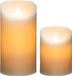 Atmosphera Led stompkaarsen set - 2x stuks - Warm licht - 10 en 20 cm