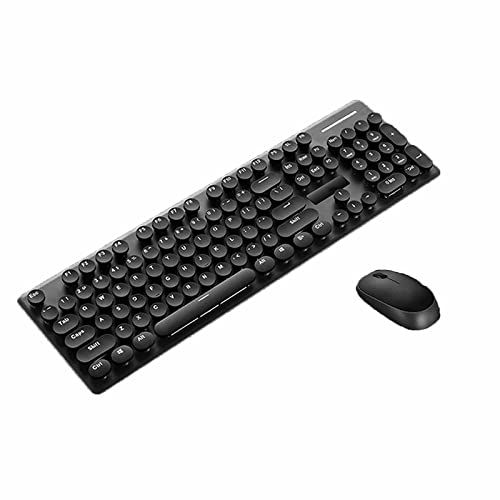 Draadloos toetsenbord, slanke, 2,4 GHz-kit voor draadloos toetsenbord en muis voor desktop-laptop voor computer/desktop/pc/laptop/oppervlak/Smart TV en voor 10/8/7 /voor Vista/XP (zwart