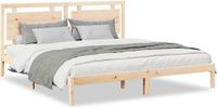 vidaXL Bedframe extra lang zonder matras massief hout 200x220 cm