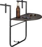 Merkloos Relaxdays Balkontafel hangend - inklapbaar - verstelbaar 3 hoogtes - 60 x 40 cm - bruin