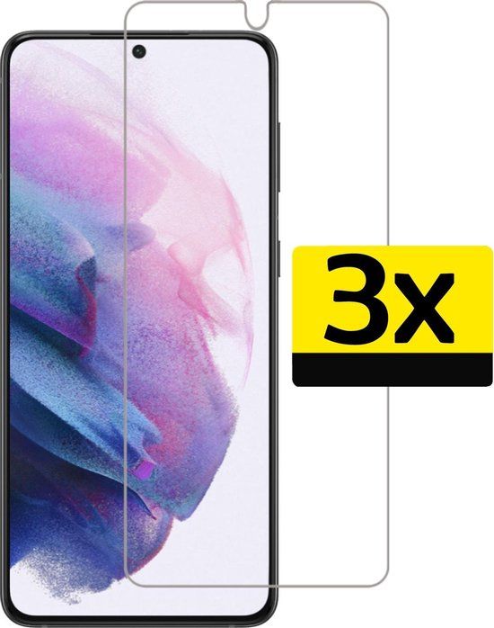 LUQ Screenprotector Samsung Galaxy S21 Plus - 3x Screen Protector - Blue Filter Glass