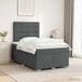 vidaXL Boxspringbed met matras Donkergrijs 120 x 190 cm Stof